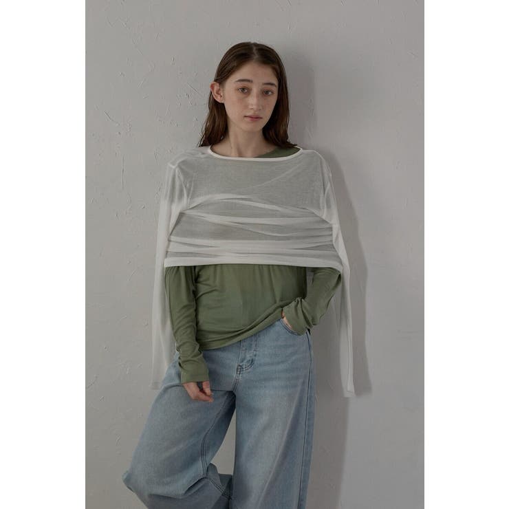 long sleeve sheer | BONJOUR SAGAN | 詳細画像1 
