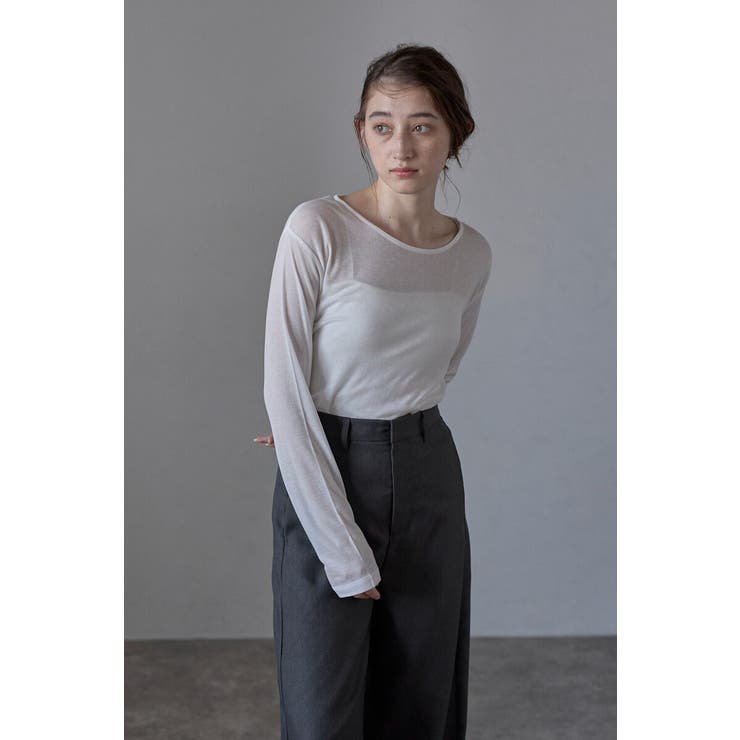 OFF-WHITE | long sleeve sheer | BONJOUR SAGAN