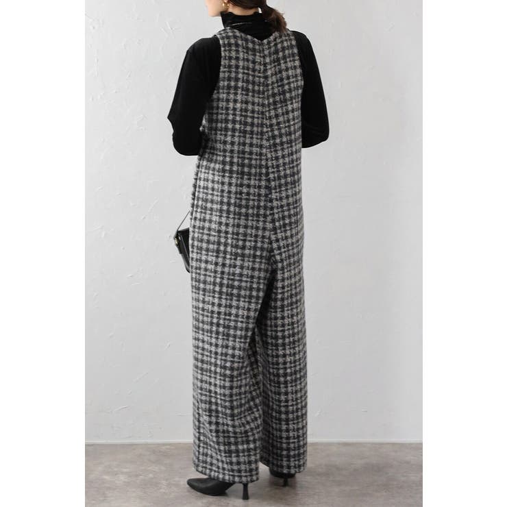 チェックツイードAラインオールインワン 88-004242 | BONJOUR SAGAN | 詳細画像4 