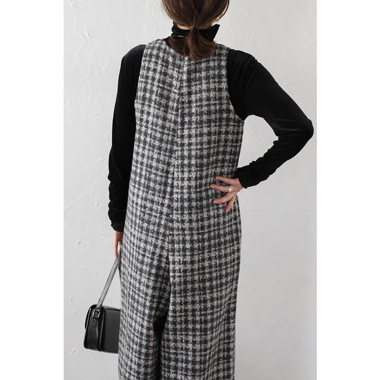 チェックツイードAラインオールインワン 88-004242 | BONJOUR SAGAN | 詳細画像5 