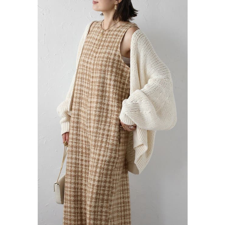 チェックツイードAラインオールインワン 88-004242 | BONJOUR SAGAN | 詳細画像13 