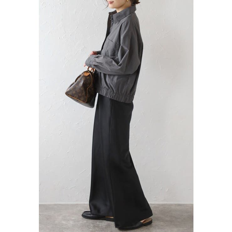 裾ギャザーナイロンミドルシャツジャケット 88-004245 | BONJOUR SAGAN | 詳細画像3 