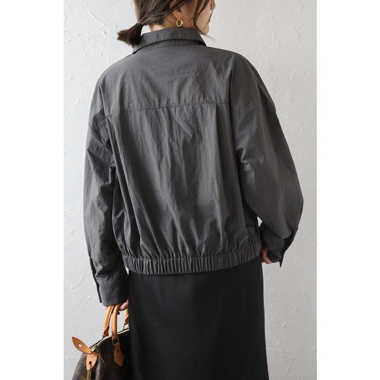裾ギャザーナイロンミドルシャツジャケット 88-004245 | BONJOUR SAGAN | 詳細画像4 