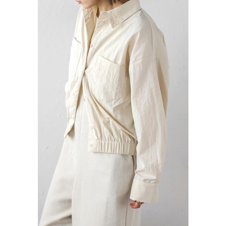 裾ギャザーナイロンミドルシャツジャケット 88-004245 | BONJOUR SAGAN | 詳細画像7 