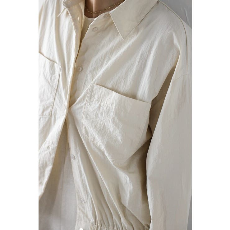 裾ギャザーナイロンミドルシャツジャケット 88-004245 | BONJOUR SAGAN | 詳細画像13 