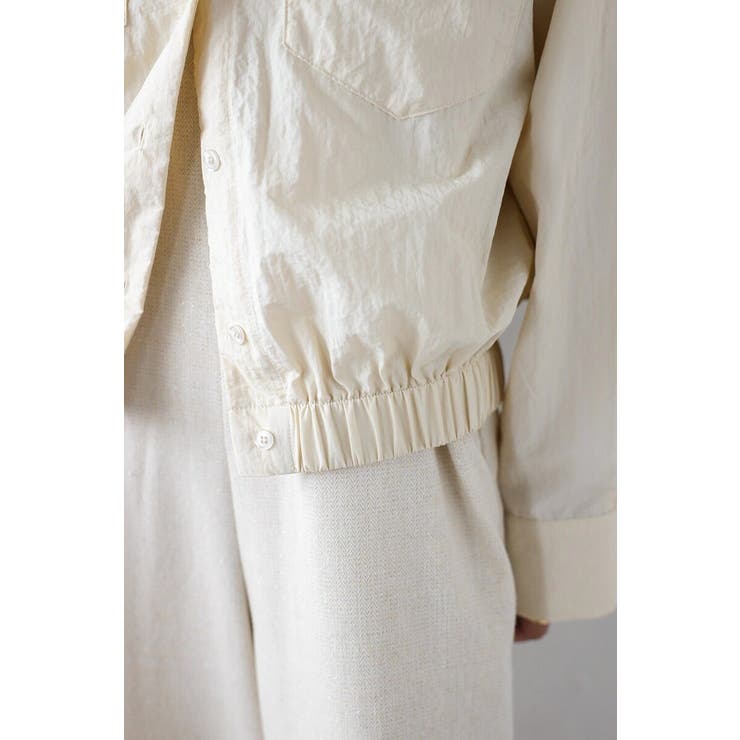 裾ギャザーナイロンミドルシャツジャケット 88-004245 | BONJOUR SAGAN | 詳細画像14 