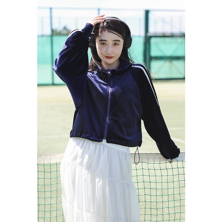 裾ドロストクロップド丈トラックジャケット 88-004247 | BONJOUR SAGAN | 詳細画像4 