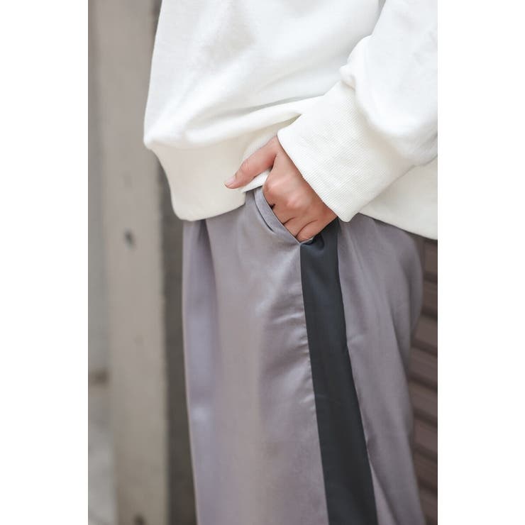 サイドラインマットサテンパンツ 88-004250 | BONJOUR SAGAN | 詳細画像7 