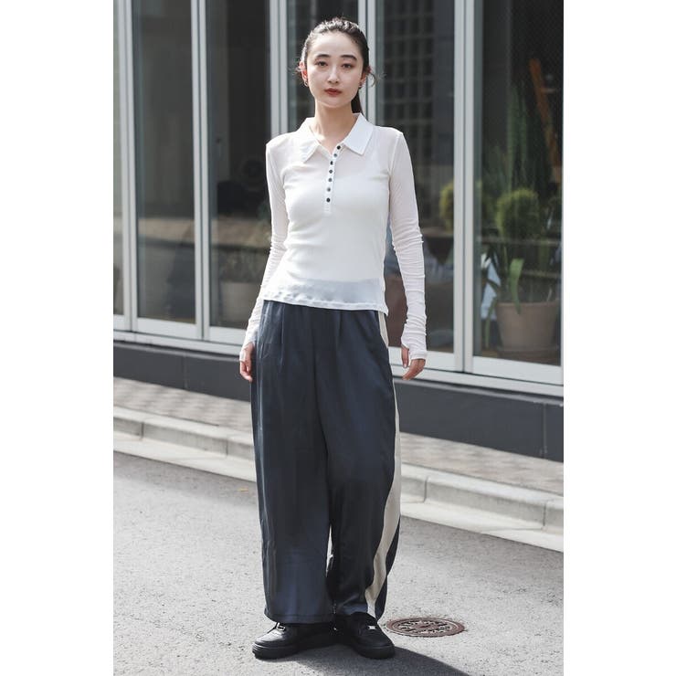 サイドラインマットサテンパンツ 88-004250 | BONJOUR SAGAN | 詳細画像11 