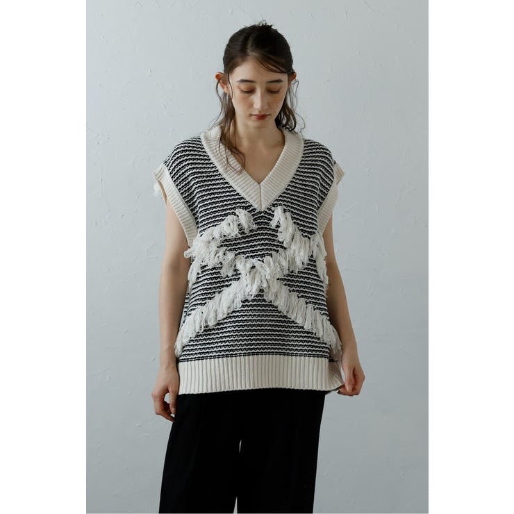 fringe design knit | BONJOUR SAGAN | 詳細画像4 