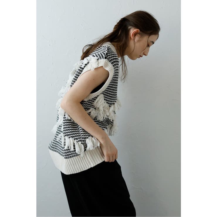 fringe design knit | BONJOUR SAGAN | 詳細画像7 