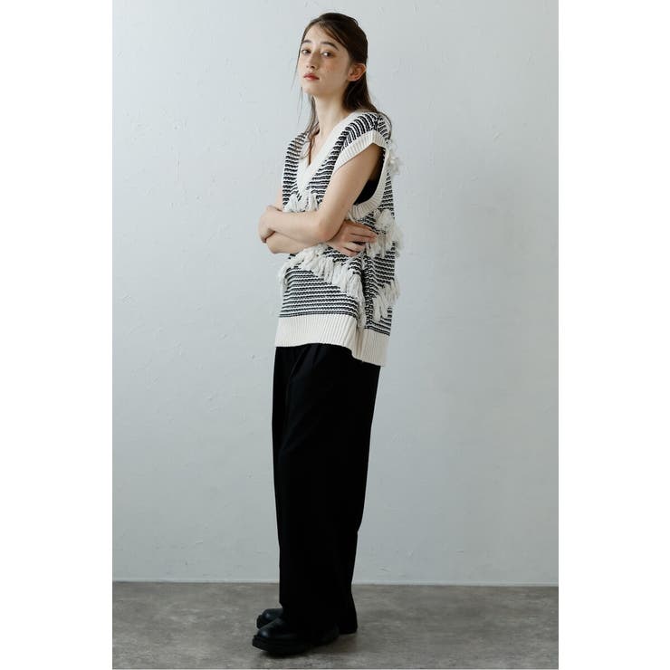 fringe design knit | BONJOUR SAGAN | 詳細画像8 