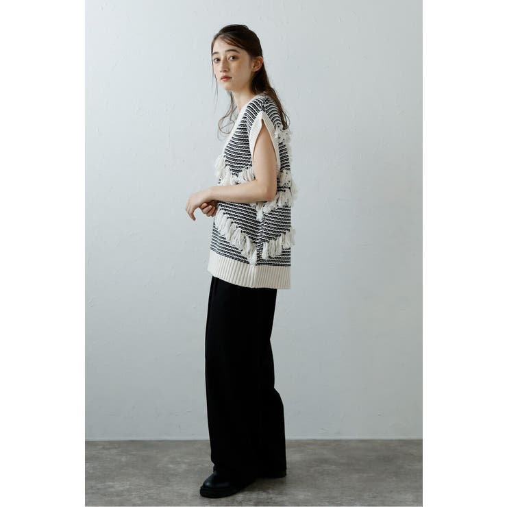 fringe design knit | BONJOUR SAGAN | 詳細画像9 