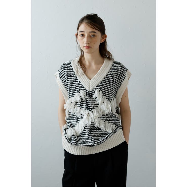 fringe design knit | BONJOUR SAGAN | 詳細画像13 