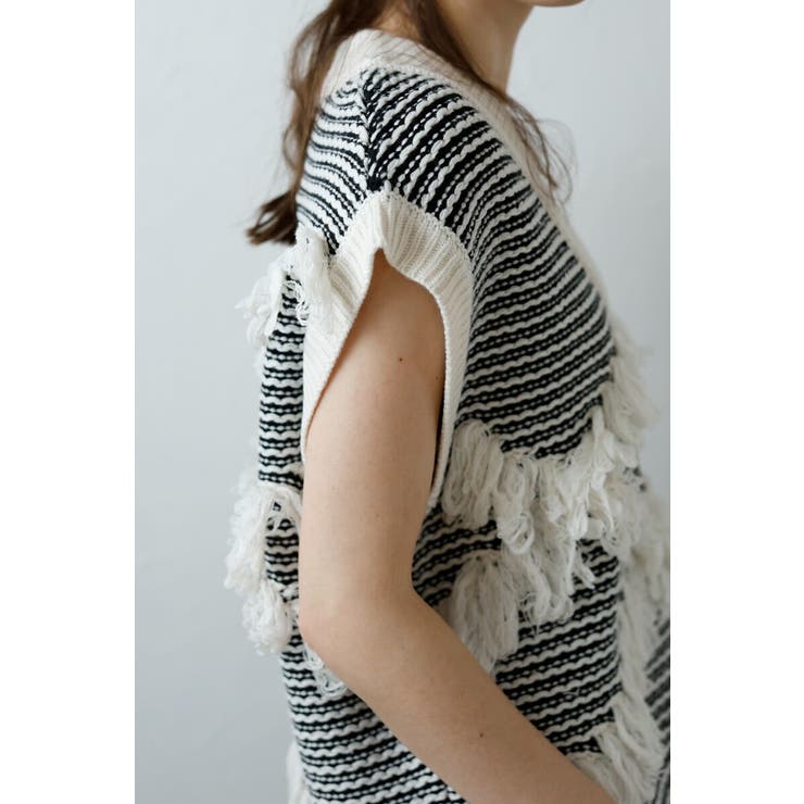 fringe design knit | BONJOUR SAGAN | 詳細画像17 