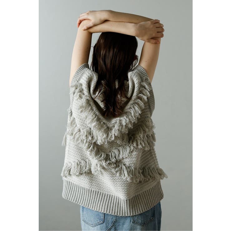fringe design knit | BONJOUR SAGAN | 詳細画像24 
