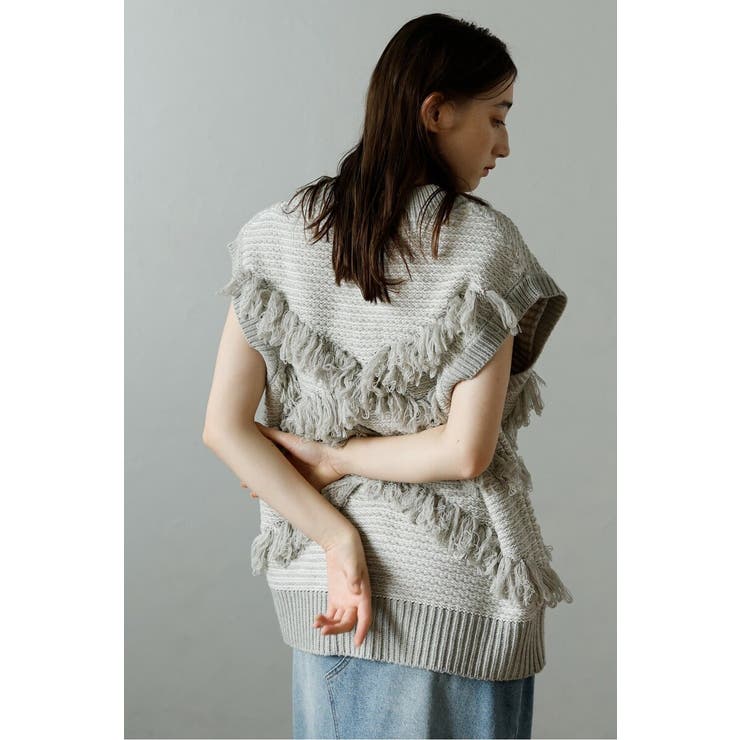 fringe design knit | BONJOUR SAGAN | 詳細画像25 