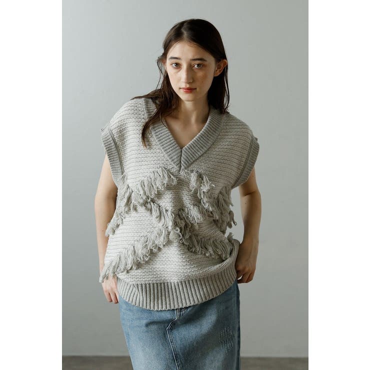 fringe design knit | BONJOUR SAGAN | 詳細画像27 