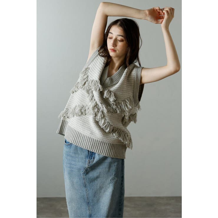 fringe design knit | BONJOUR SAGAN | 詳細画像28 