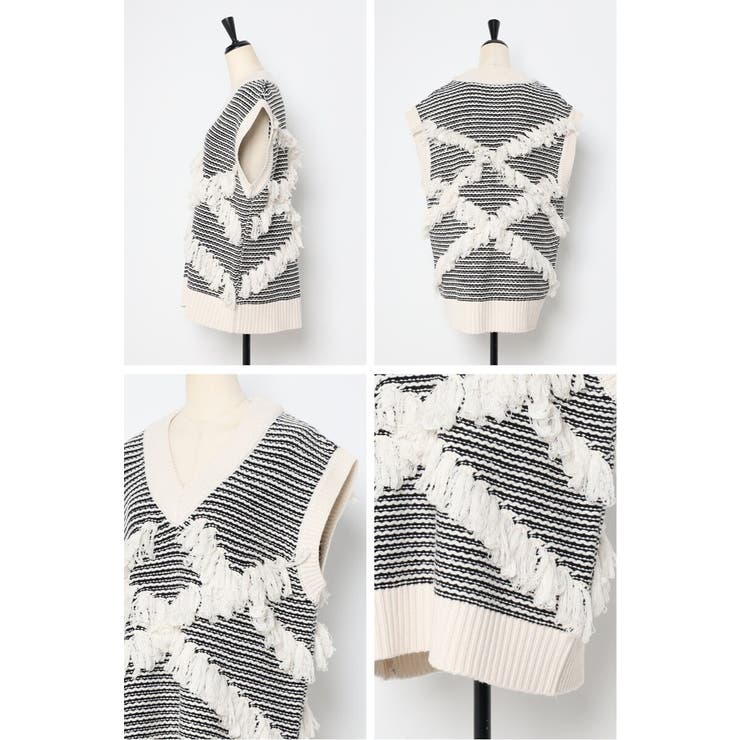 fringe design knit | BONJOUR SAGAN | 詳細画像34 