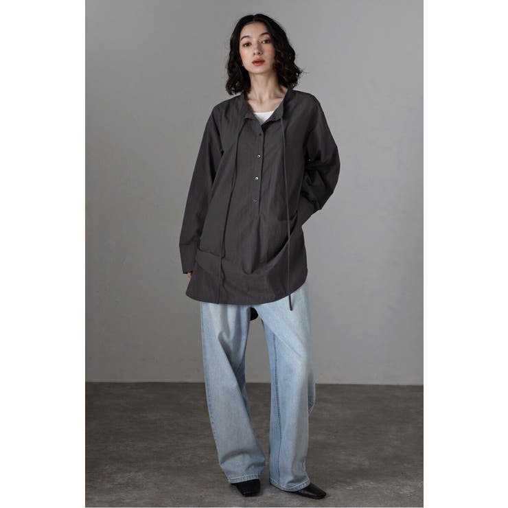 ノーカラーリボンチュニック 88-004264 | BONJOUR SAGAN | 詳細画像1 