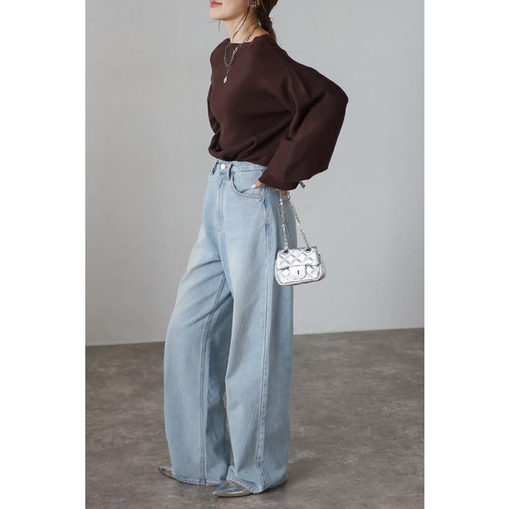 前後2WAYボリュームスリーブ裾タック静電気防止ニット 88-004265 | BONJOUR SAGAN | 詳細画像6 