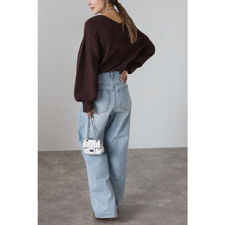 前後2WAYボリュームスリーブ裾タック静電気防止ニット 88-004265 | BONJOUR SAGAN | 詳細画像8 