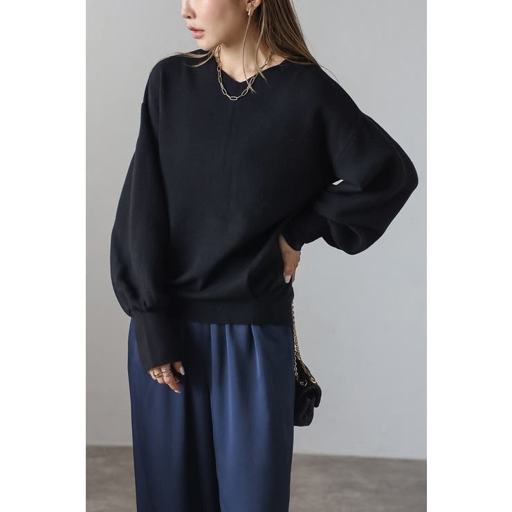 前後2WAYボリュームスリーブ裾タック静電気防止ニット 88-004265 | BONJOUR SAGAN | 詳細画像19 