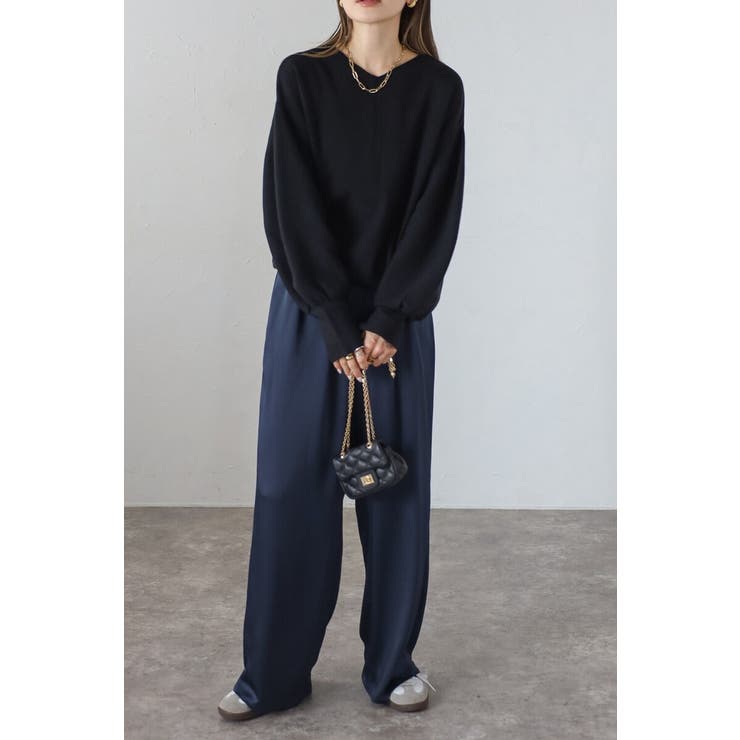 前後2WAYボリュームスリーブ裾タック静電気防止ニット 88-004265 | BONJOUR SAGAN | 詳細画像20 