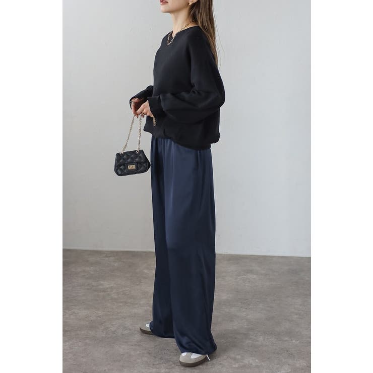 前後2WAYボリュームスリーブ裾タック静電気防止ニット 88-004265 | BONJOUR SAGAN | 詳細画像22 