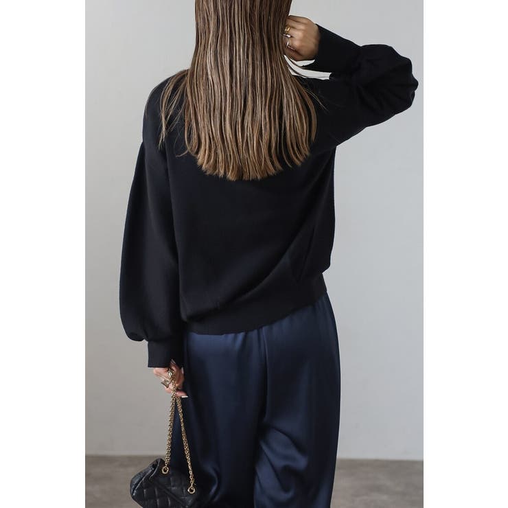 前後2WAYボリュームスリーブ裾タック静電気防止ニット 88-004265 | BONJOUR SAGAN | 詳細画像23 