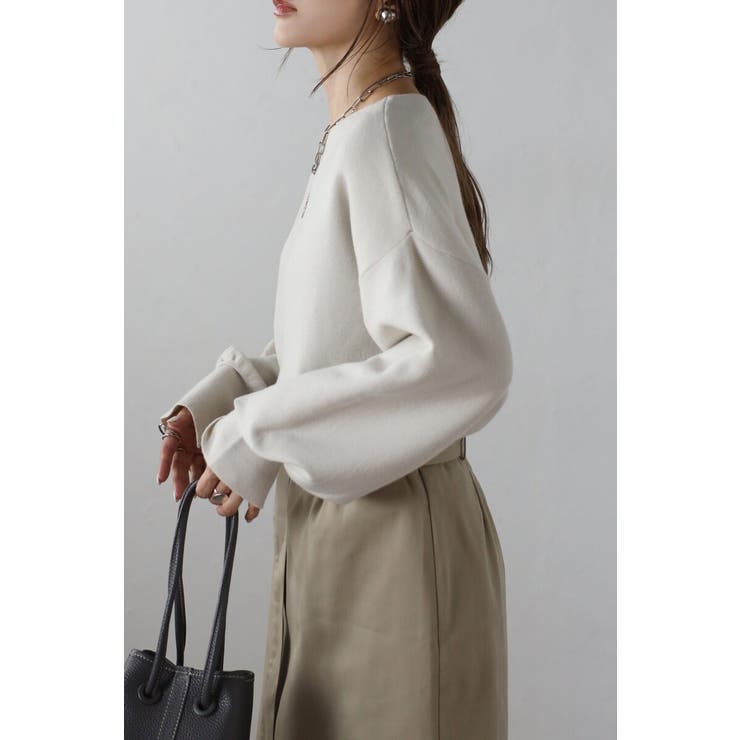 前後2WAYボリュームスリーブ裾タック静電気防止ニット 88-004265 | BONJOUR SAGAN | 詳細画像27 