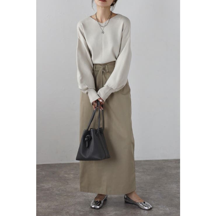 前後2WAYボリュームスリーブ裾タック静電気防止ニット 88-004265 | BONJOUR SAGAN | 詳細画像31 