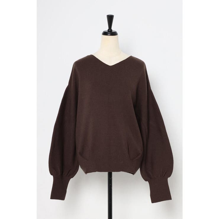 前後2WAYボリュームスリーブ裾タック静電気防止ニット 88-004265 | BONJOUR SAGAN | 詳細画像37 