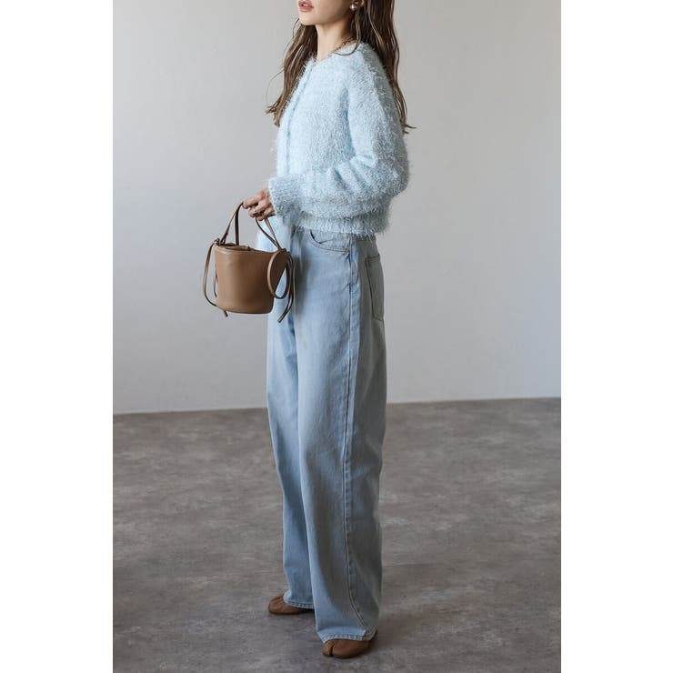 前後2WAYシャギークルーネックカーディガン 88-004275 | BONJOUR SAGAN | 詳細画像4 