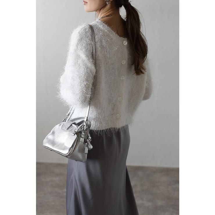 前後2WAYシャギークルーネックカーディガン 88-004275 | BONJOUR SAGAN | 詳細画像7 