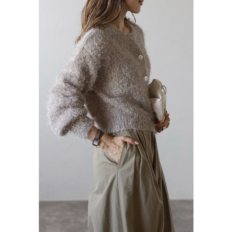 前後2WAYシャギークルーネックカーディガン 88-004275 | BONJOUR SAGAN | 詳細画像12 