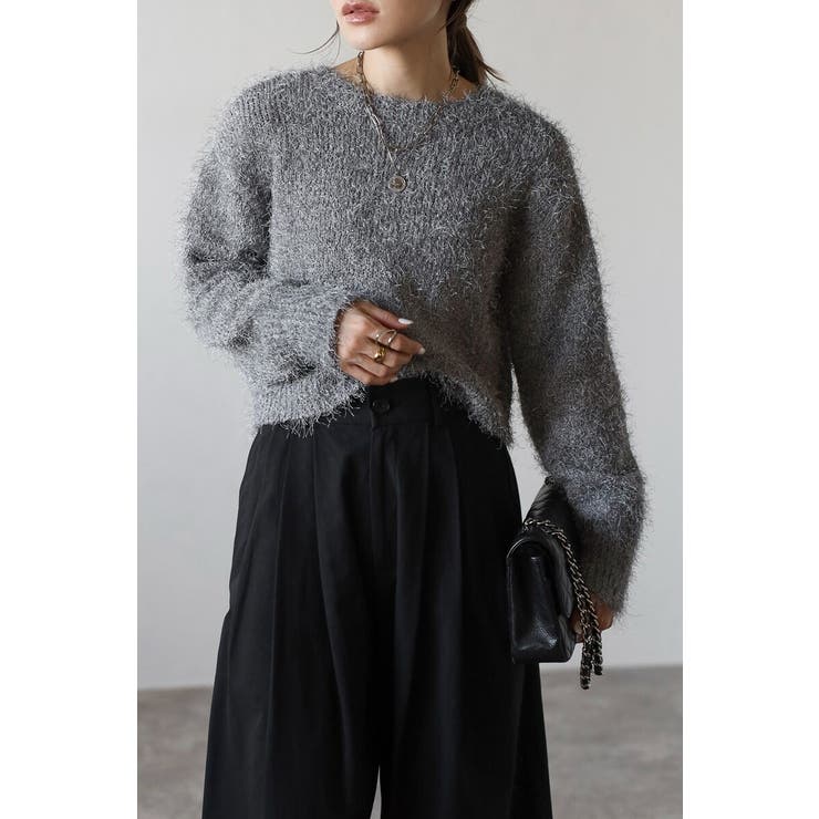 前後2WAYシャギークルーネックカーディガン 88-004275 | BONJOUR SAGAN | 詳細画像20 