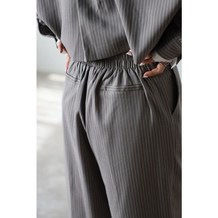 ピンストライプタックワイドパンツ 88-004276 | BONJOUR SAGAN | 詳細画像9 