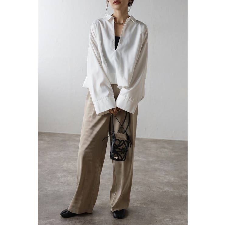 ピンストライプタックワイドパンツ 88-004276 | BONJOUR SAGAN | 詳細画像10 