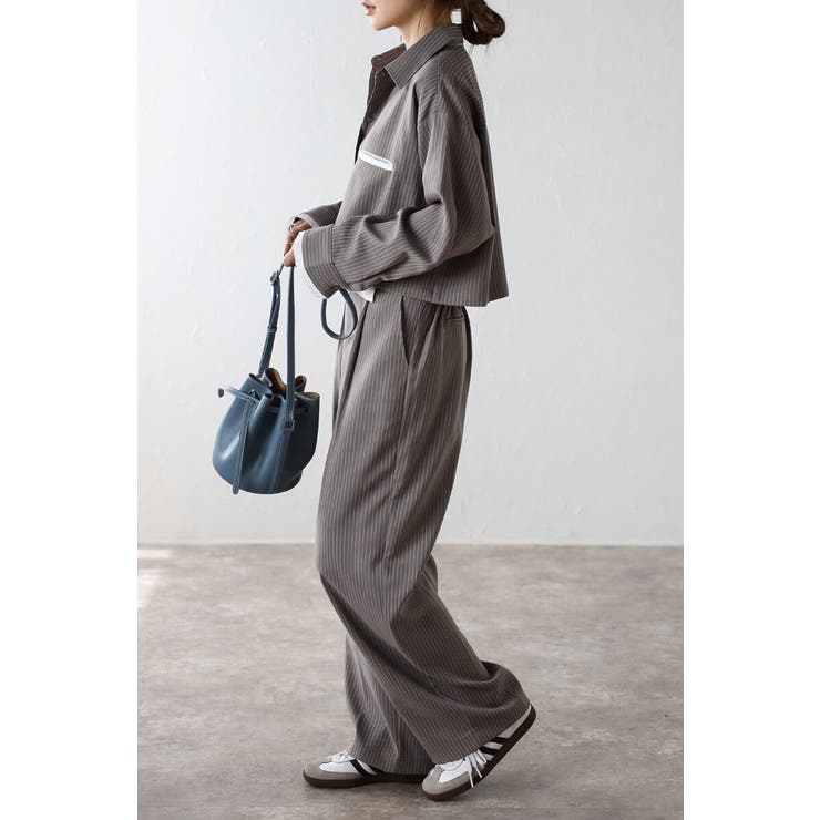 ピンストライプジェットポケットクロップドシャツ 88-004277 | BONJOUR SAGAN | 詳細画像9 