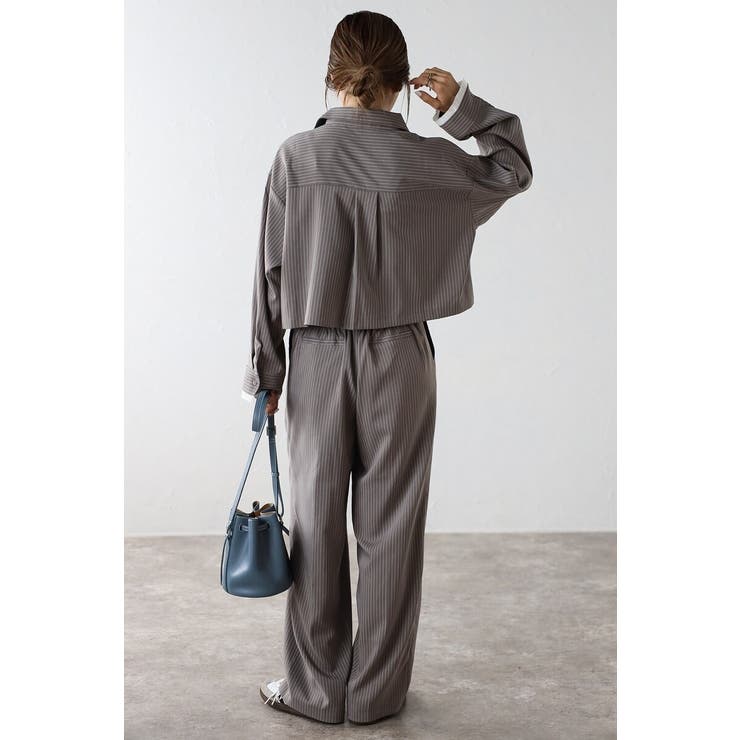 ピンストライプジェットポケットクロップドシャツ 88-004277 | BONJOUR SAGAN | 詳細画像11 