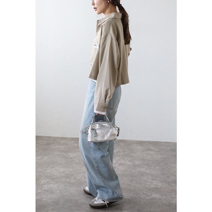 ピンストライプジェットポケットクロップドシャツ 88-004277 | BONJOUR SAGAN | 詳細画像19 