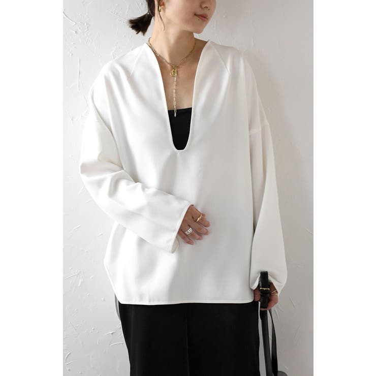 ディープフロントスリットブラウス 88-004283 | BONJOUR SAGAN | 詳細画像1 