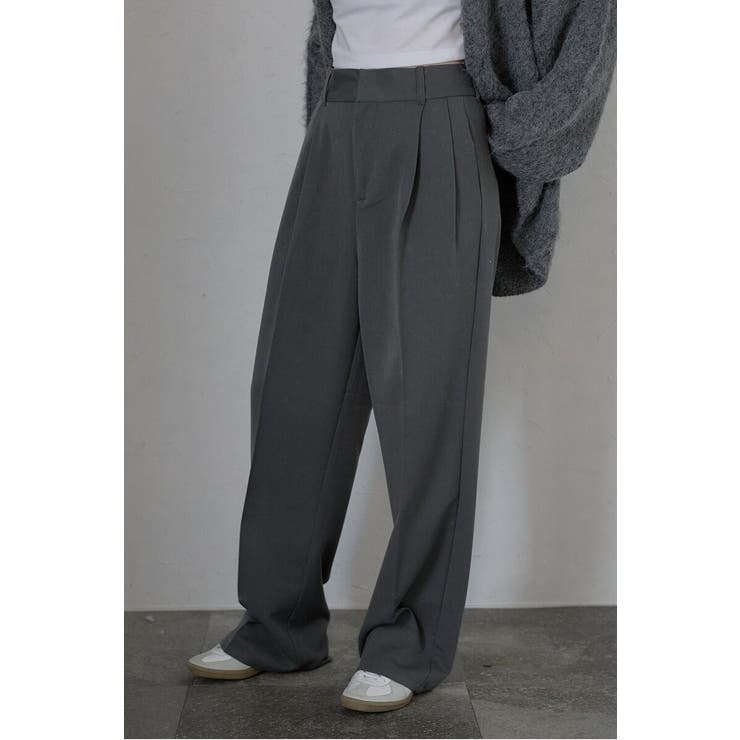 DARK-GRAY | double tuck loose | BONJOUR SAGAN