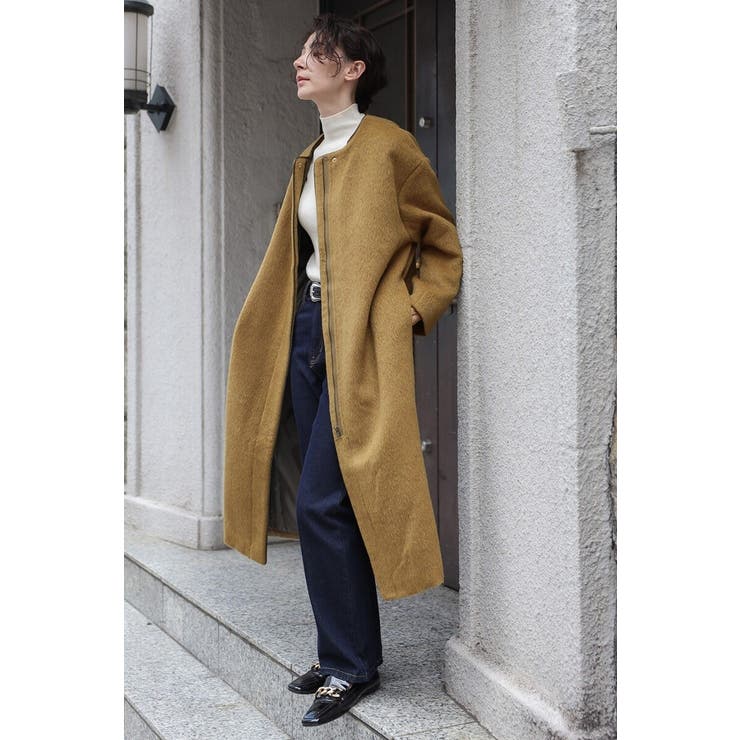 45rロングコート 45R45プチデニム×厚ナイロンの908コート（加工）: WOMEN｜45R