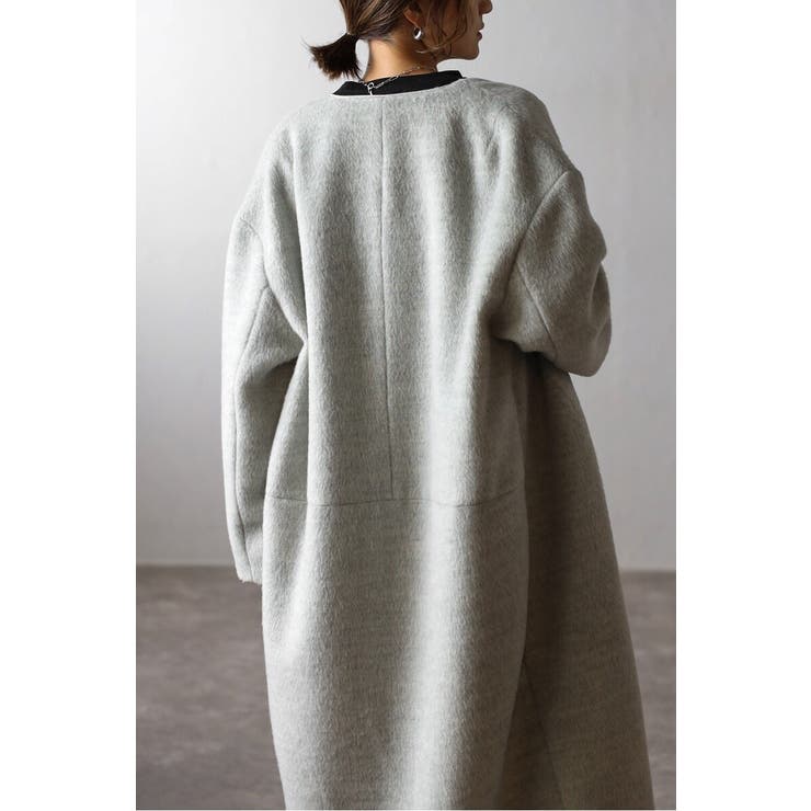 パイピングシャギーロングコート 88-004297[品番：BLEW0008750