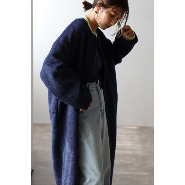 パイピングシャギーロングコート 88-004297[品番：BLEW0008750