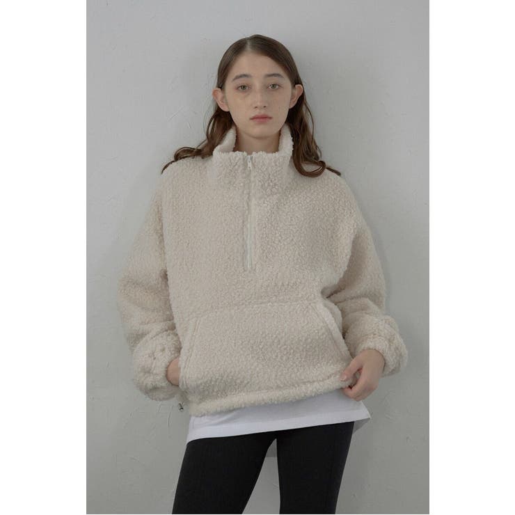 IVORY | glitter boa half | BONJOUR SAGAN