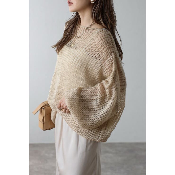 モヘアタッチローゲージシアーニット 88-004311 | BONJOUR SAGAN | 詳細画像1 